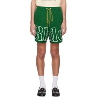 루드 Rhude Green Drawstring Shorts 241923M193039