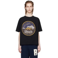 루드 Rhude Black Saint Malo T-Shirt 241923M213069