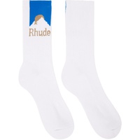 루드 Rhude White Moonlight Sport Socks 241923M220019