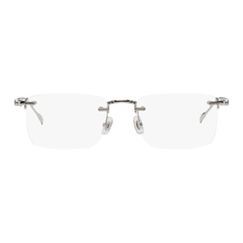 몽블랑 Silver Rimless Glasses 241926M133000