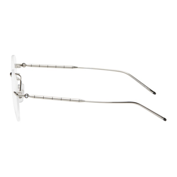  몽블랑 Silver Aviator Glasses 241926M133001
