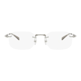 몽블랑 Silver Rimless Glasses 241926M133003