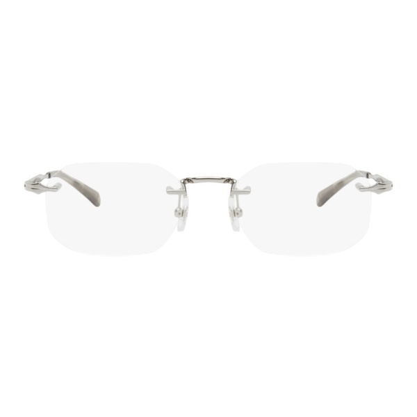  몽블랑 Silver Rimless Glasses 241926M133003
