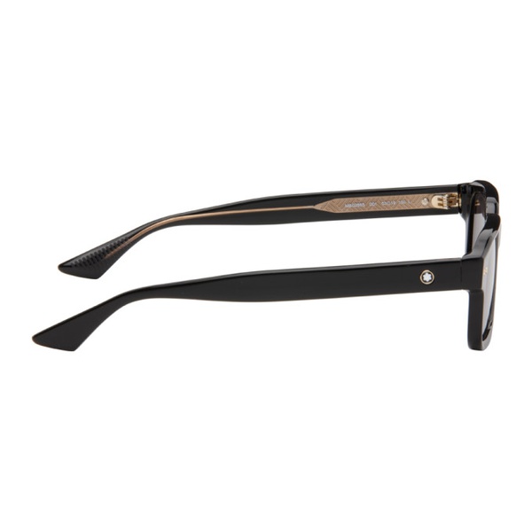  몽블랑 Black Rectangular Sunglasses 241926M134008