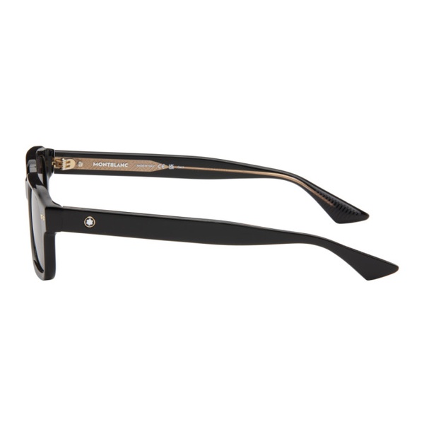  몽블랑 Black Rectangular Sunglasses 241926M134008