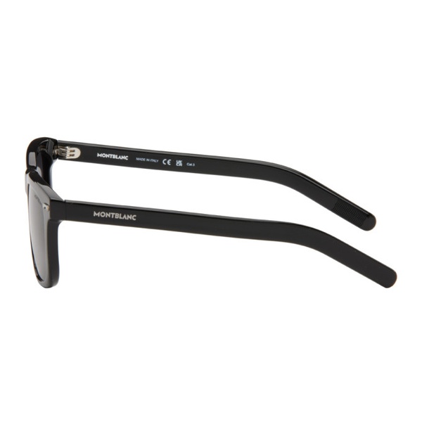  몽블랑 Black Rectangular Sunglasses 241926M134010
