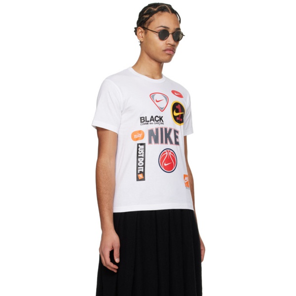 나이키 Black Comme des Garcons White Nike 에디트 Edition T-Shirt 241935M213002