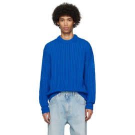 Bally Blue Embroidered Sweater 241938M201000