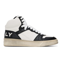 Bally Black & White Raise High-Top Sneakers 241938M236000