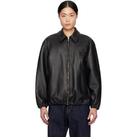 와코마리아 WACKO 마리아 블랙 MARIA Black Spread Collar Leather Jacket 241948M181000