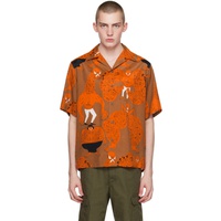 와코마리아 WACKO MARIA Brown & Orange Printed Shirt 241948M192022