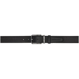 Emporio Armani Black Pebbled Leather Reversible Belt 241951M131003