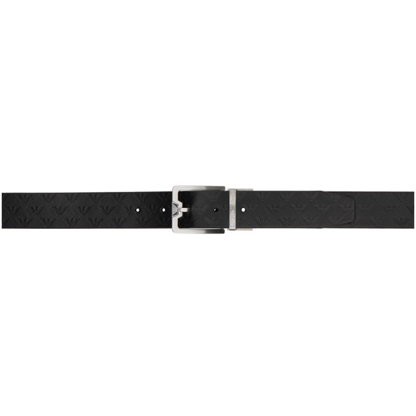  Emporio Armani Black Leather Reversible Belt 241951M131004