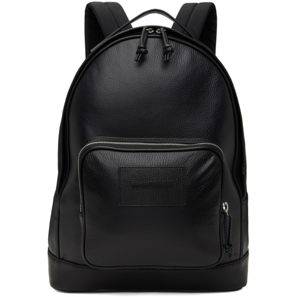  Emporio Armani Black Rounded Backpack 241951M166001