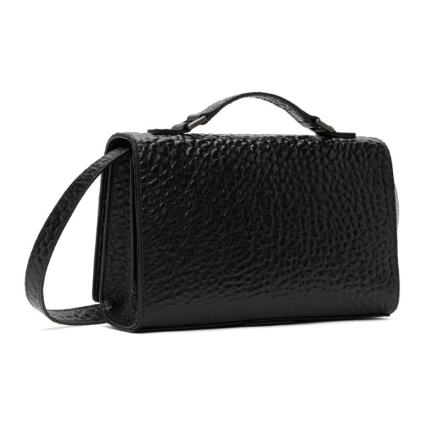  Emporio Armani Black Small Pebbled Leather Bag 241951M170002