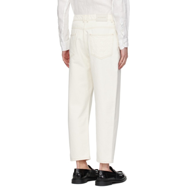  Emporio Armani 오프화이트 Off-White Embossed Jeans 241951M186012