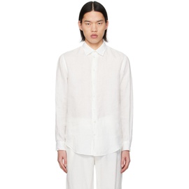 Emporio Armani White Semi-Sheer Shirt 241951M192009