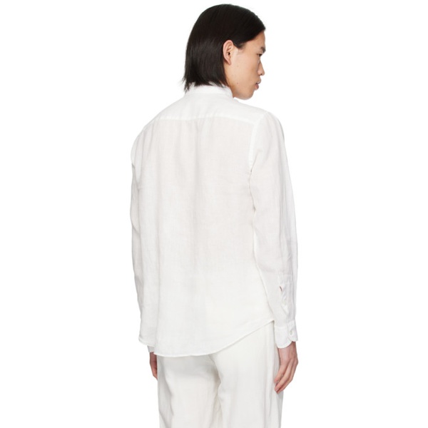 Emporio Armani White Semi-Sheer Shirt 241951M192009