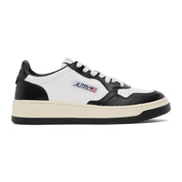 AUTRY White & Black Medalist Low Sneakers 241954M237008