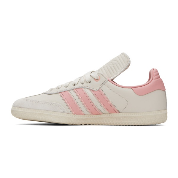 아디다스 아디다스 오리지널 Adidas Originals 오프화이트 Off-White & Pink Humanrace Samba Sneakers 241956F128000