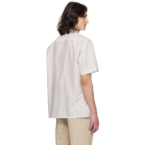  브리오니 Brioni Beige & 오프화이트 Off-White Stripe Shirt 241959M192004