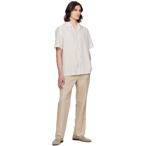  브리오니 Brioni Beige & 오프화이트 Off-White Stripe Shirt 241959M192004