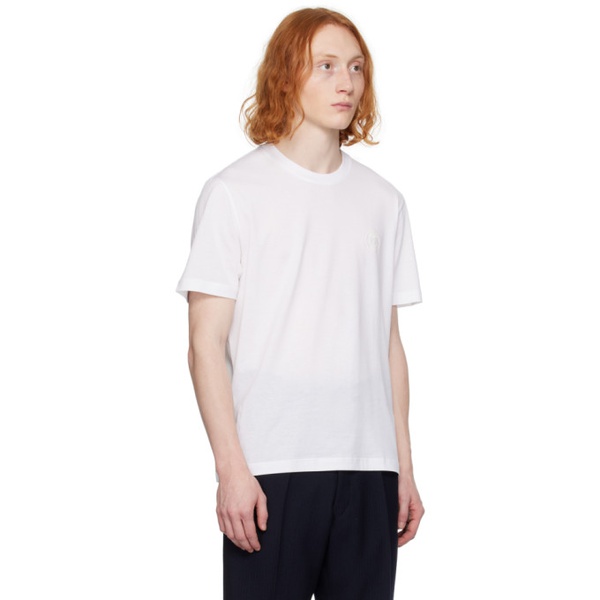  브리오니 Brioni White Embroidered T-Shirt 241959M213008