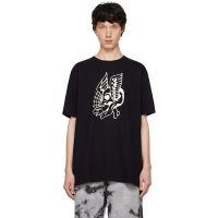 COUT DE LA LIBERTE Black Freddie Winged Skull T-shirt 242006M213001