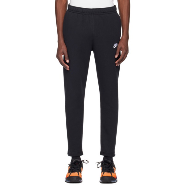 나이키 Nike Black Embroidered Sweatpants 242011M190013