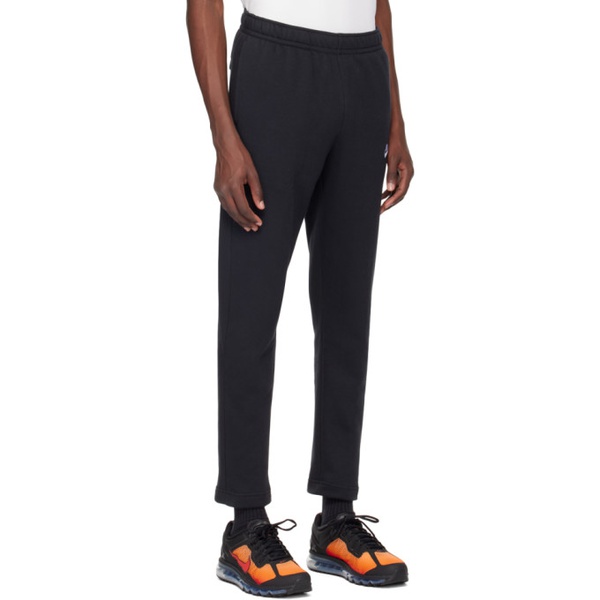 나이키 Nike Black Embroidered Sweatpants 242011M190013