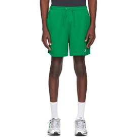 Nike Green Embroidered Shorts 242011M193006