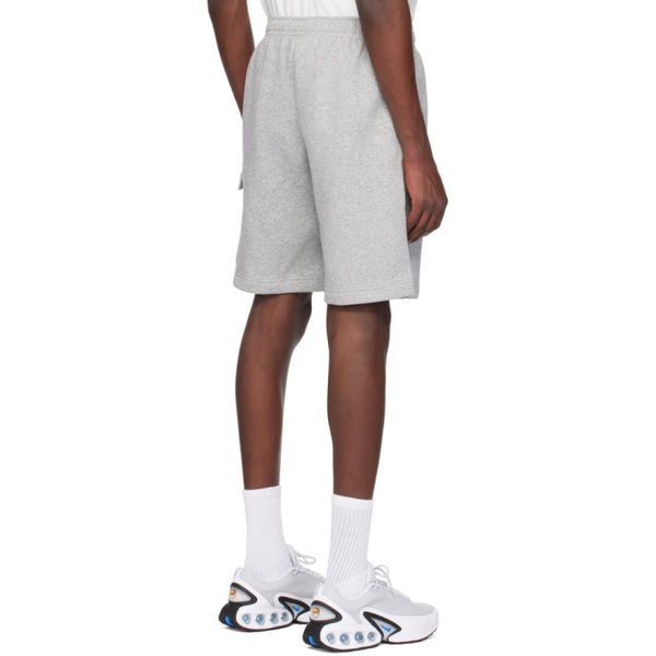 나이키 Nike Gray Embroidered Shorts 242011M193031
