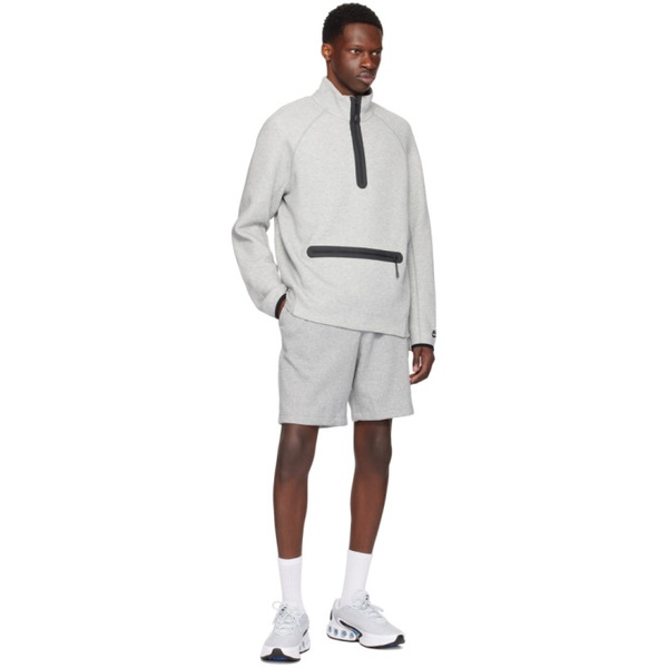 나이키 Nike Gray Embroidered Shorts 242011M193031