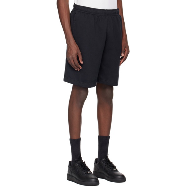 나이키 Nike Black Embroidered Shorts 242011M193032