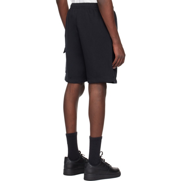 나이키 Nike Black Embroidered Shorts 242011M193032