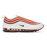 Nike White & Red Air Max 97 Sneakers 242011M237031
