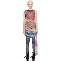 Marine Serre Multicolor Scarves Midi Dress 242020F052020