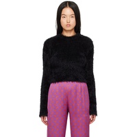 Marine Serre Black Wild Puffy Sweater 242020F096010