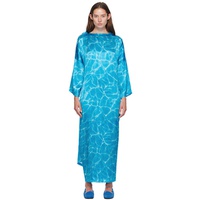 MARIE ADAM-LEENAERDT Blue Peignoir Maxi Dress 242189F055002