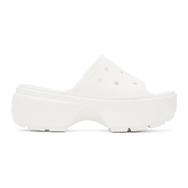 Crocs White Stomp Slides 242209F124012