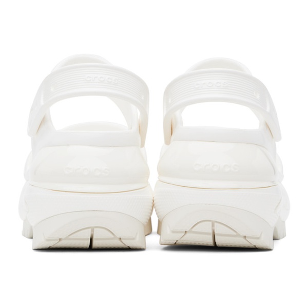 크록스 Crocs White Mega Crush Sandals 242209F124020