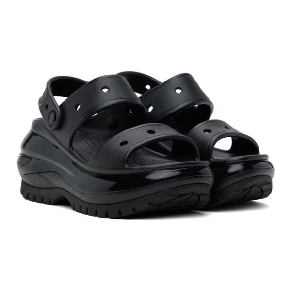 크록스 Crocs Black Mega Crush Sandals 242209F124021