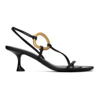 Proenza Schouler Black Hoop Slingback Heeled Sandals 242288F125003