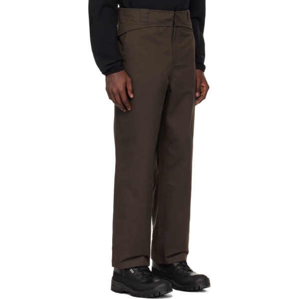  지알텐케이 GR10K Brown Folded Belt Trousers 242310M191003