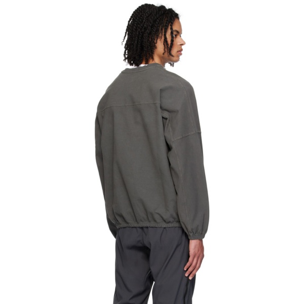  지알텐케이 GR10K Gray Paneled Sweatshirt 242310M204002