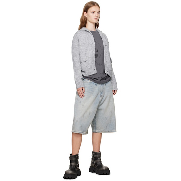 We11done Gray Sailor Cardigan 242327F095008