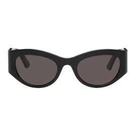 발렌시아가 Balenciaga Black Round Sunglasses 242342F005000