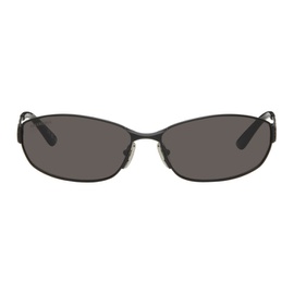 발렌시아가 Balenciaga Black Rectangular Sunglasses 242342F005006