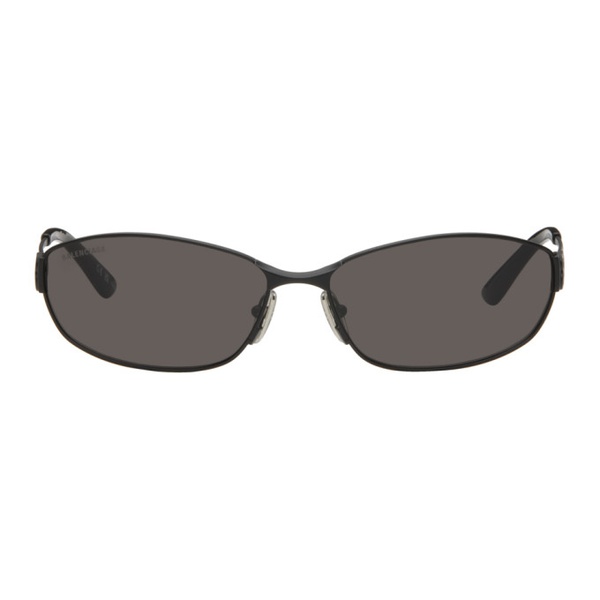 발렌시아가 발렌시아가 Balenciaga Black Rectangular Sunglasses 242342F005006