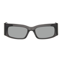 발렌시아가 Balenciaga Gray Rectangular Sunglasses 242342F005007